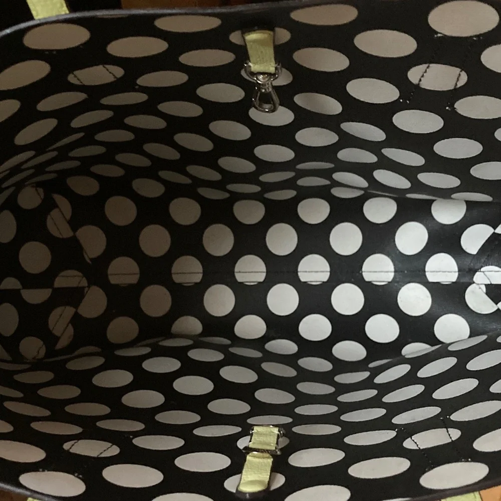 Kate Spade Molly Bikini Dot Pop Large Tote in Lemon Sorbet EUC